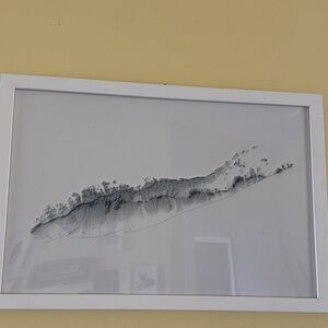 Framed Long Island NY Art in White Frame